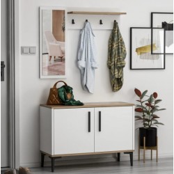 Atlantis Portmanto Beyaz Ceviz