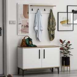 Atlantis Portmanto Beyaz Ceviz