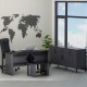 Boss Ofis Takımı 3'lü Set - Masa Sehpa Konsol Antrasit - Mermer (Sandalye Dahil Değildir)