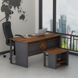 Boss Sehpali Ofis Masası, Büro Takımı, Çalıma Masası, Sehpa (Sandalye ve Aksesuarlar Dahil Değildir)