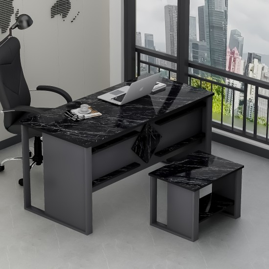 Boss Sehpali Ofis Masası, Büro Takımı, Çalıma Masası, Sehpa (Sandalye ve Aksesuarlar Dahil Değildir)