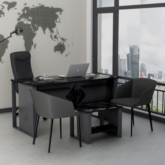 Boss Sehpali Ofis Masası, Büro Takımı, Çalıma Masası, Sehpa (Sandalye ve Aksesuarlar Dahil Değildir)