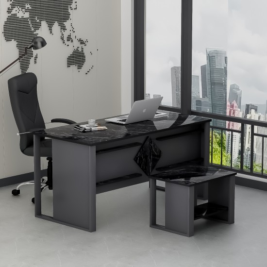 Boss Sehpali Ofis Masası, Büro Takımı, Çalıma Masası, Sehpa (Sandalye ve Aksesuarlar Dahil Değildir)