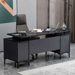 Branco Ofis Masası Antrasit Mermer (Sandalye Dahil Değildir)