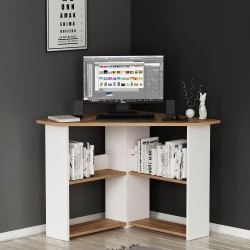 Corner Çalışma Masası Kemençe Beyaz
