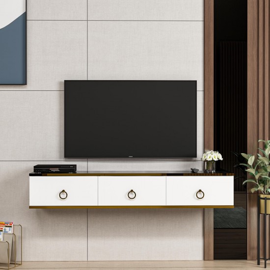 Emma Tv Sehpası Beyaz Royal Mermer