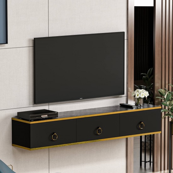 Emma Tv Sehpası Siyah Royal Mermer