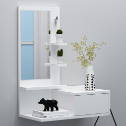 Enki Aynalı Dresuar Beyaz