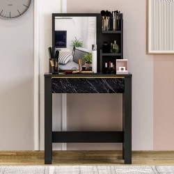 Gupse Makyaj Masası Siyah Royal Mermer