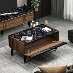 Karya Orta Sehpa Ceviz Royal Mermer Karya Orta Sehpa Ceviz Royal Mermer