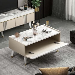 Karya Orta Sehpa Kumtaşı Beyaz Mermer Karya Orta Sehpa Kumtaşı Beyaz Mermer