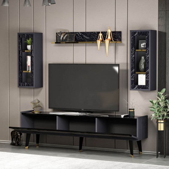 Karya TV Ünitesi Antrasit Mermer