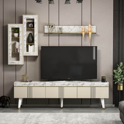 Karya TV Ünitesi Kumtaşı Beyaz Mermer Karya TV Ünitesi Kumtaşı Beyaz Mermer