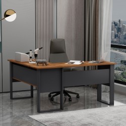 Landi Ofis Masası Antrasit Kemençe