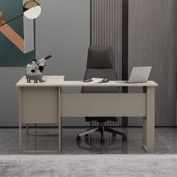 Landi Ofis Masası Kumtaşı Traverten