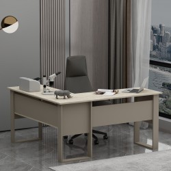 Landi Ofis Masası Kumtaşı Traverten