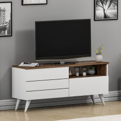 Leon TV Ünitesi Beyaz Ceviz