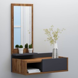 Maya Aynalı Dresuar Ceviz Antrasit