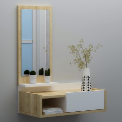 Maya Aynalı Dresuar Meşe Beyaz