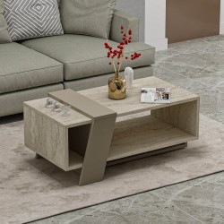 Melisa Orta Sehpa Traverten Kumtaşı