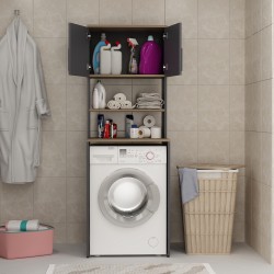 Mia Çamaşır Makinesi Dolabı Antrasit Ceviz Mia Çamaşır Makinesi Dolabı Antrasit Ceviz