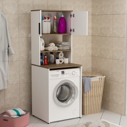 Mia Çamaşır Makinesi Dolabı Beyaz Ceviz Mia Çamaşır Makinesi Dolabı Beyaz Ceviz