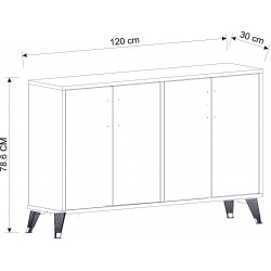 Milano Çok Amaçlı Dolap Beyaz