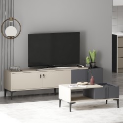 Modena Salon Takımı Kumtaşı Antrasit