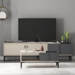Modena Salon Takımı Kumtaşı Antrasit