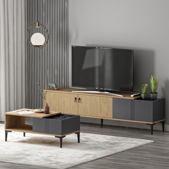 Modena Salon Takımı Sepet Antrasit