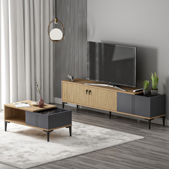 Modena Salon Takımı Sepet Antrasit