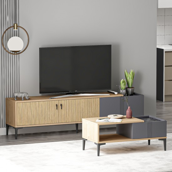 Modena Salon Takımı Sepet Antrasit