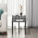 Nest Zigon Sehpa Antrasit Modern 3’lü Yan Sehpa Takımı