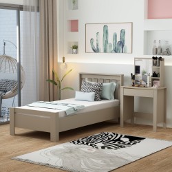 2 Set Yatak Odası Takımı Kumtaşı Optima Karyola Gupse Makyaj Masası