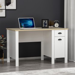 Optima Çalışma Masası SafirMeşe Beyaz