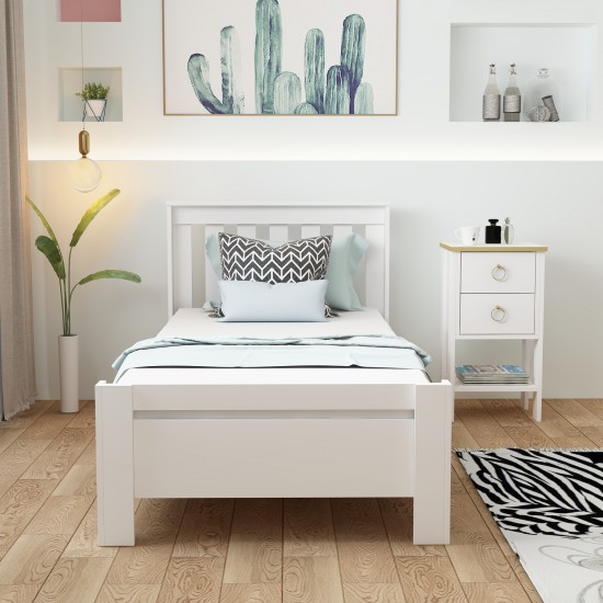 2 Set Yatak Odası Takımı Beyaz Optima Karyola Cevher Komodin