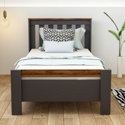 Optima Karyola Antrasit Kemençe 190 x 90 cm | Modern ve Dayanıklı Tek Kişilik Karyola