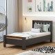 Optima Karyola Antrasit Kemençe 190 x 90 cm | Modern ve Dayanıklı Tek Kişilik Karyola
