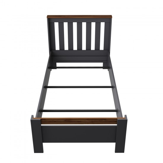 Optima Karyola Antrasit Kemençe 190 x 90 cm | Modern ve Dayanıklı Tek Kişilik Karyola