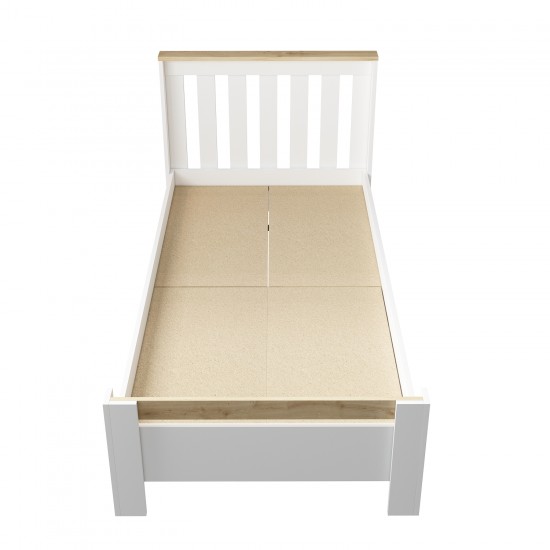 Optima Karyola Beyaz Safirmeşe190 x 90 cm | Modern ve Dayanıklı Tek Kişilik Karyola