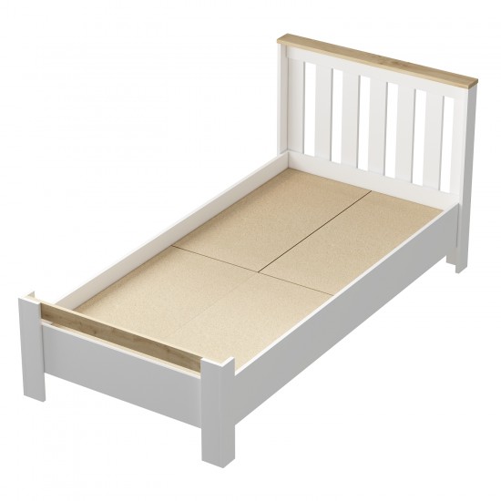 Optima Karyola Beyaz Safirmeşe190 x 90 cm | Modern ve Dayanıklı Tek Kişilik Karyola