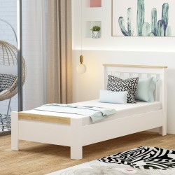 Optima Karyola Beyaz Safirmeşe190 x 90 cm | Modern ve Dayanıklı Tek Kişilik Karyola