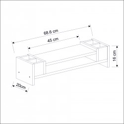 Ordena Antrasit Ergonomi Monitör Yükselticisi