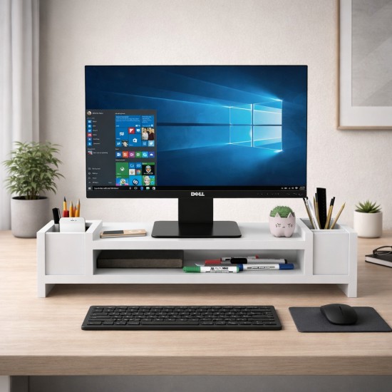 Ordena Beyaz Ergonomi Monitör Yükselticisi
