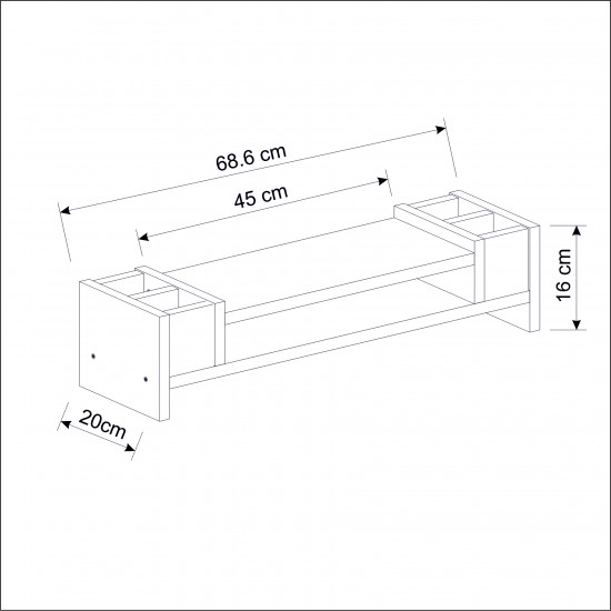 Ordena Beyaz Ergonomi Monitör Yükselticisi