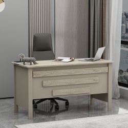 Orion Ofis Makam Çalışma Masası Kumtaşı Traverten (Sandalye Dahil Değildir)