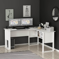 Randi Köşe Çalışma Masası Beyaz