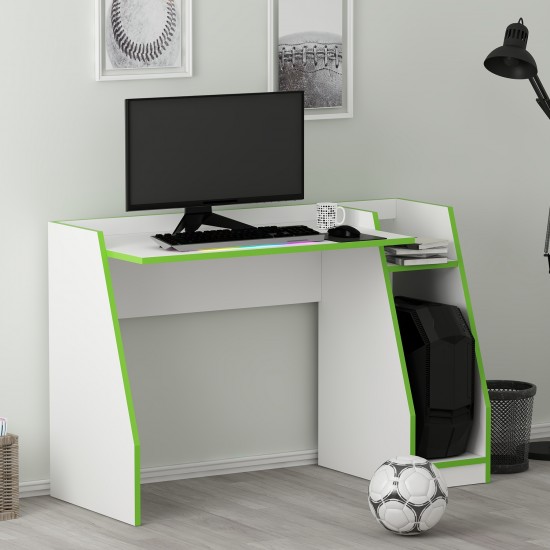 ROBY GAMER OYUNCU MASASI BEYAZ YEŞİL
