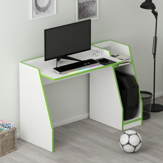 ROBY GAMER OYUNCU MASASI BEYAZ YEŞİL