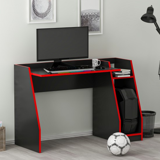 ROBY GAMER OYUNCU MASASI SİYAH KIRMIZI